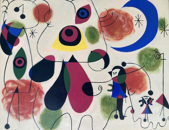 Reproduction of Joan Miro, Women, Moon, Birds